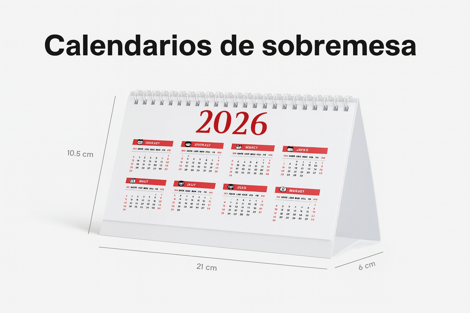 Calendario de sobremesa 2026