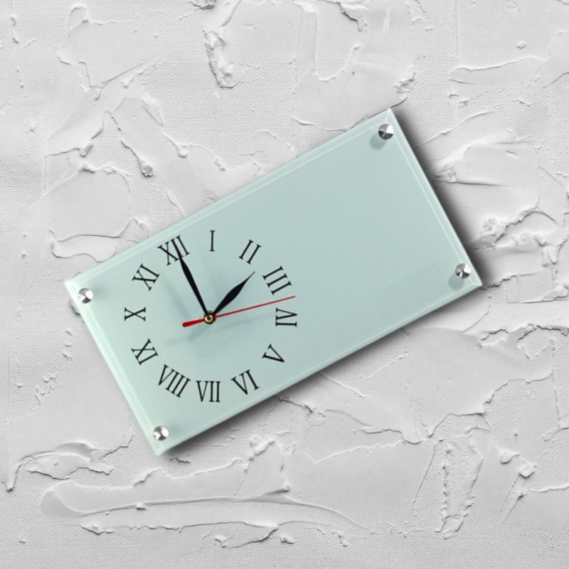 Reloj Rectangular de vidrio