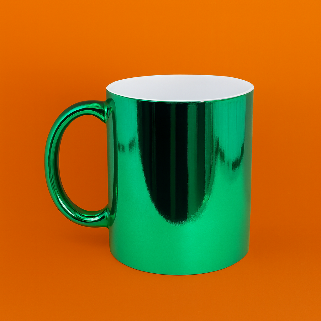 Taza verde Espejo reflectante de 11 onz