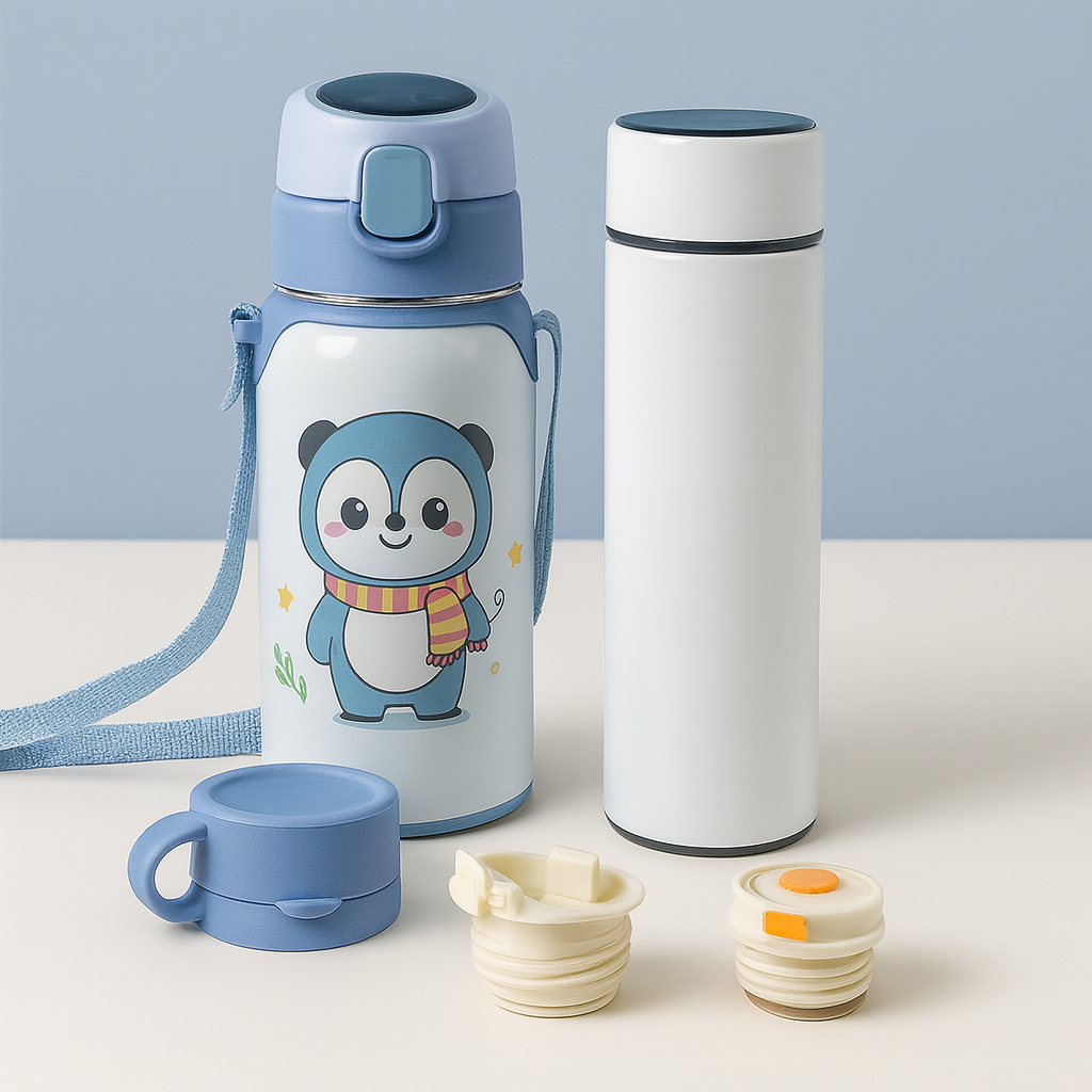 Termo Digital Kids Triple Tapa de Sublimación de 500ml,<br />