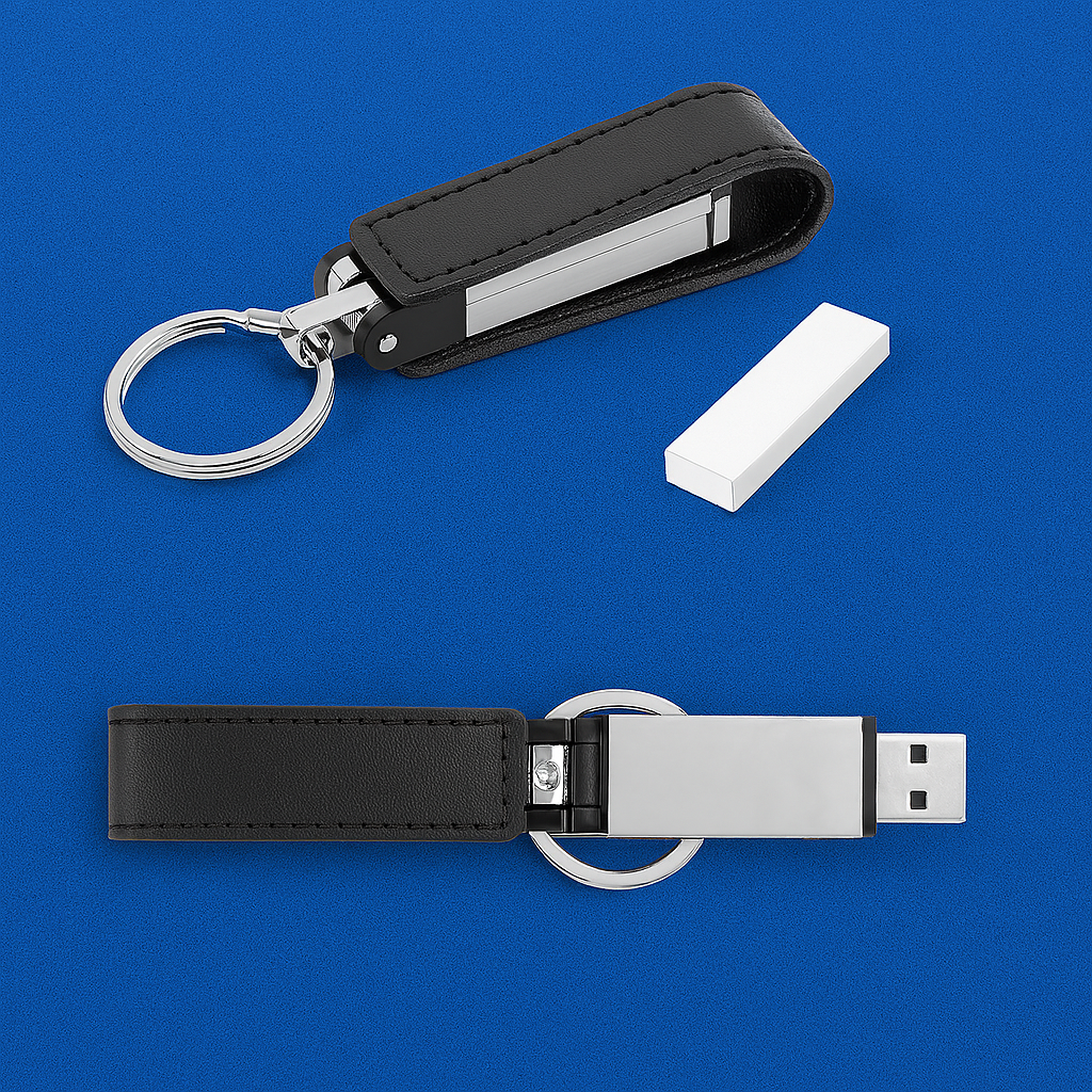 USB LLAVERO CON CINTA DE CUERO