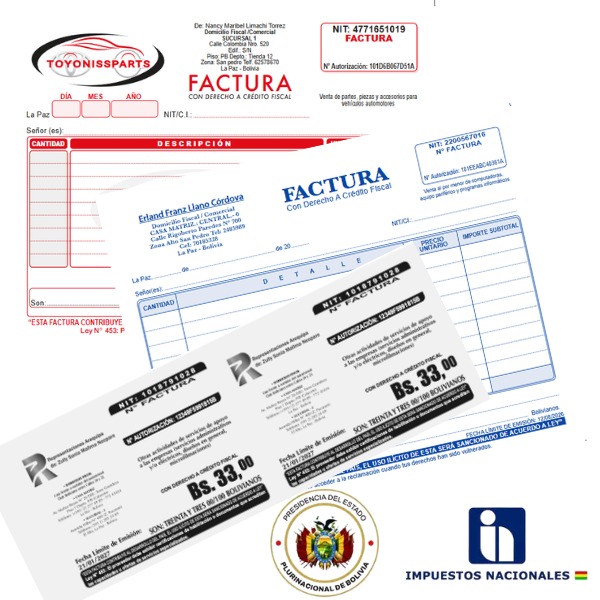 Talonarios de Facturas Emblocados